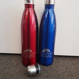 Large Stainless Steel Double Wall Bottle 750mls - Blue