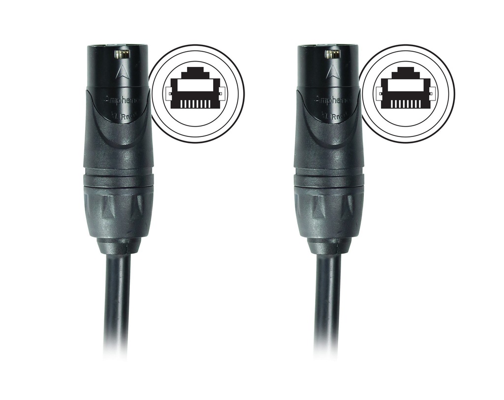 PreSonus Ethernet Snake CAT5e with Locking XLR Ethernet Connectors 45.7 m - front view