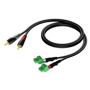 2 X RCA - 2X Terminal Block 3P 0.5m