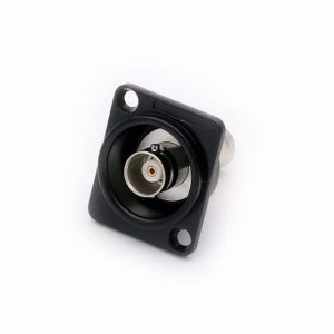 50 Ohm BNC Panel Mount Connector Black
