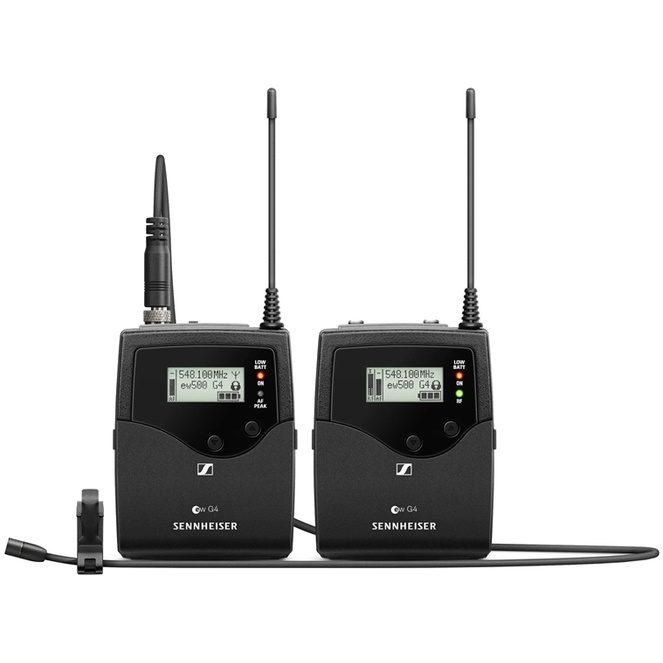 Sennheiser EW 512P G4 Pro Camera Wireless System with MKE-2 Gold Lavalier Microphone (BW Band) - front view