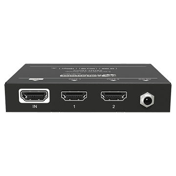 2 Way HDMI 4K High Speed Splitter 18Gbps with Built-In Downscaler