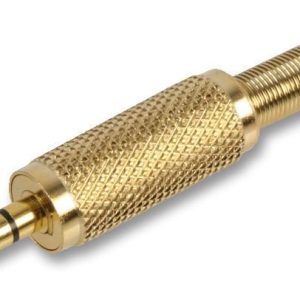 TRRS Plug 3.5mm Gold Plated Contacts Gold Body