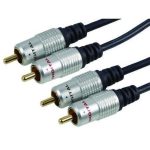 2 Way RCA to RCA 900mm Cable - front view