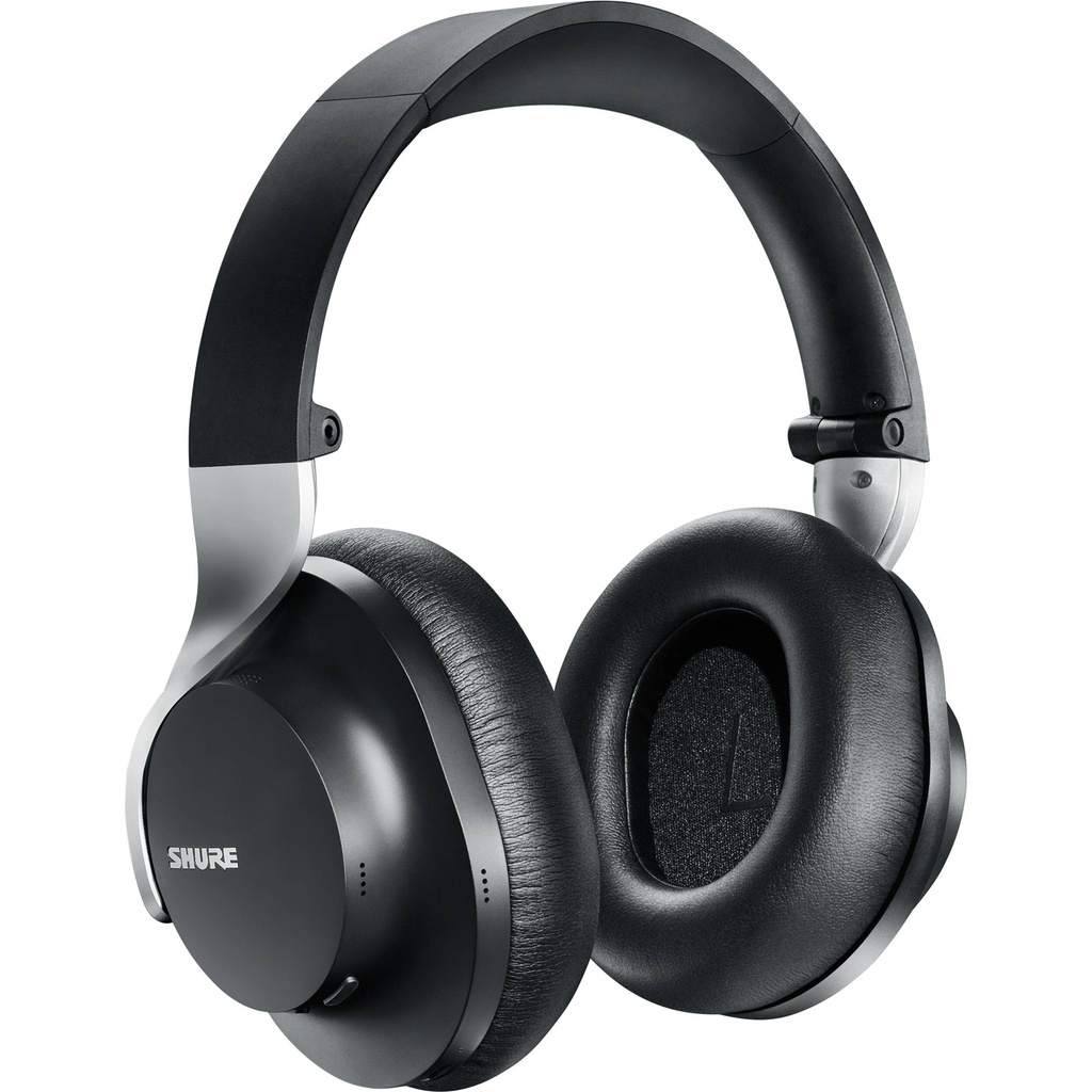 Shure AONIC 40 Wireless Noise Cancelling Headphones – Black - front view
