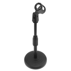 Adjustable Desk Mount Mic Stand Plastic Weighted Base
