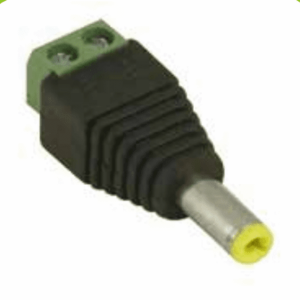 DC Power Connector, 2.5x5.5mm  Plug, Cable Mount, Screw