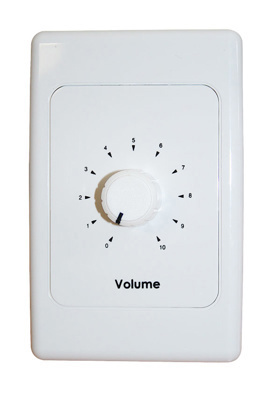 75 watt Clipsal (Series 2000) wall plate 100v volume attenuator with relay bypass