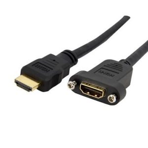 HDMI Male to HDMI Female - Panel Mount Video Cable 1m Length
