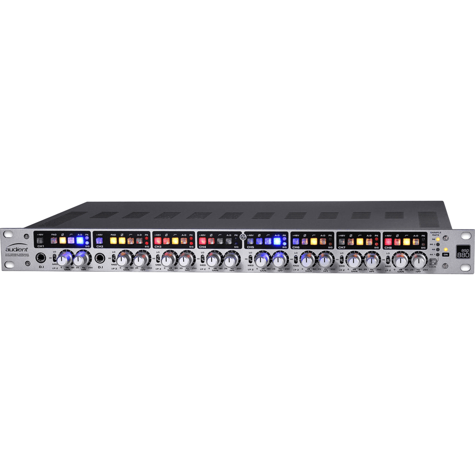 Audient ASP880 - 8 Channel Microphone Preamplifier and ADC - front view