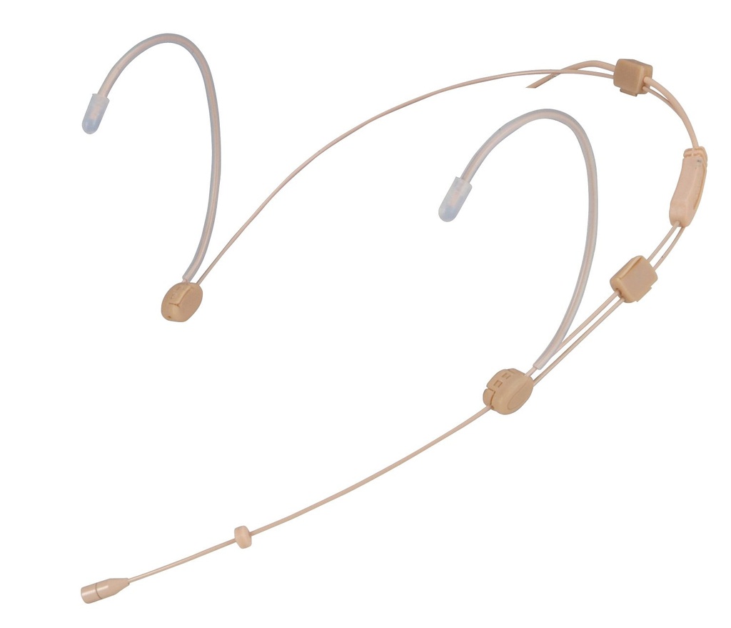 Neatron Slimline beige headworn mic. with MC-02 connector to suit Sennheiser, omni directional - front view