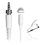 Tascam TM-10LW Lavalier Microphone – White - front view