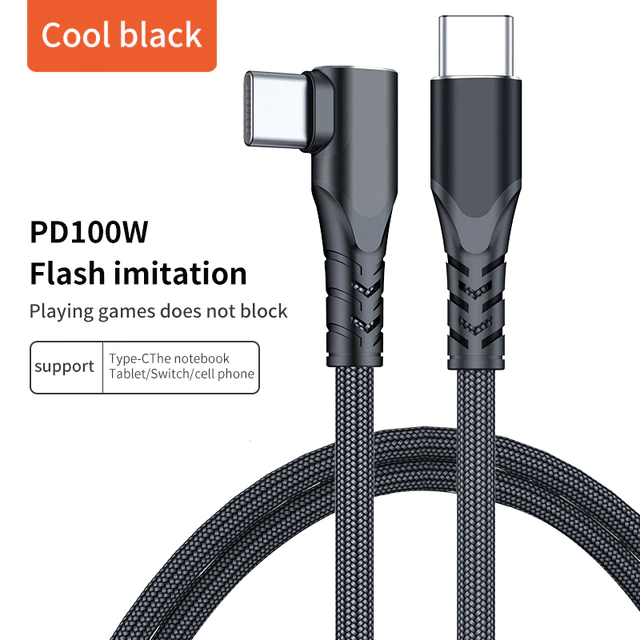 3m 100W USB C to USB Type C Cable 90 Degree