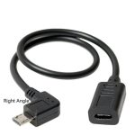Right Angle Micro USB to USB-C Cable - 30cm - front view
