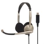 CS100 USB Double Sided Comm Headset - front view