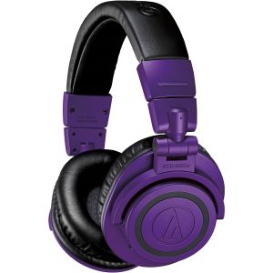 Audio-Technica ATH-M50x BT Wireless Over-Ear Headphones (Purple & Black)