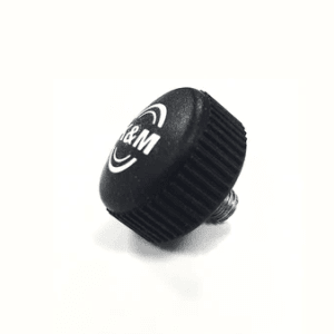 K&M knurled knob M6 x 12 boom adjusting knob K&M logo.