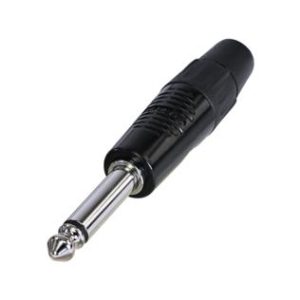 Rean TS Mono  6.5mm 1/4" Jack Black Connector