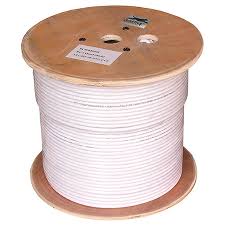 RG6/U White 75 Ohm Coax Cable 1000ft 305m Drum