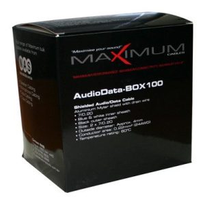 Maximum 100m pull box of shielded Audio/ Microphone (2 x 7/0.20) 24AWG,