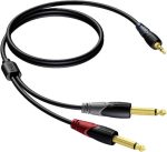 Procab CLA713/3 – 3.5 mm Stereo Jack to Dual 6.3 mm Mono Jack Cable (3 m)