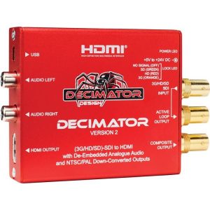 DECIMATOR 2 3G/HD/SD-SDI to HDMI Converter with Built-In NTSC/PAL Downscaler & Analog Audio Outputs