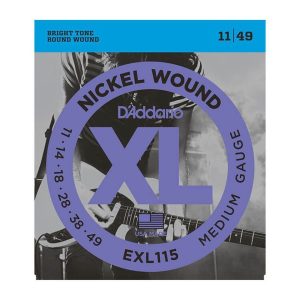 D'Addario EXL115 - Medium Gauge Electric Guitar String Set - 11/49