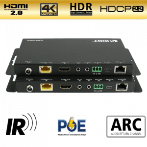 HDBaseT 4K/60hz HDR Extender over Cat6 with ARC and IR