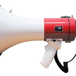 25 watt (50 watt max.) Shoulder style megaphone/loudhailer with auto siren/talk switch