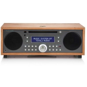 Cherry/Taupe Music System Bluetooth AM/FM / CD / BT High Fidelity Sound System