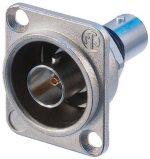 FLUSH-MOUNT BNC / BNC: D-SIZE ISOLATED SILVER HOUSING