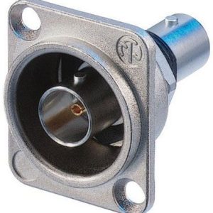 FLUSH-MOUNT BNC / BNC: D-SIZE ISOLATED SILVER HOUSING