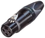 Neutrik NC3FXX-B Female 3 pin XLR Black / Gold Pins
