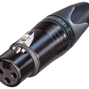 Neutrik NC3FXX-B Female 3 pin XLR Black / Gold Pins