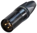 Neutrik NC3MXX-B Male XLR Black / Gold Pins