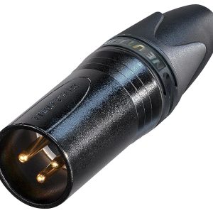 Neutrik NC3MXX-B Male XLR Black / Gold Pins