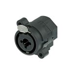 Neutrik - NCJ6FI-S - 1/4" Combo connector 3 pole XLR female receptacle with 1/4" stereo jack With Latch - front view