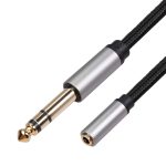 6.5mm TRS to 3.5mm Socket Extension/Conveter Cable 3m - front view