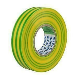 Nitto Insulation Tape 20m x 19mm - Green & Yellow Single Roll