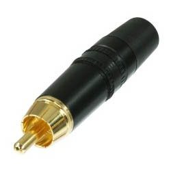 Deluxe Metal RCA Plug - Gold Plated Contacts / Black