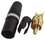 Deluxe Metal RCA Plug - Gold Plated Contacts / White