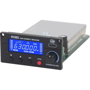 Parallel Audio Helix 100 Channel Selectable Diversity IrDA UHF Receiver Module with LCD Screen & Battery Indicator