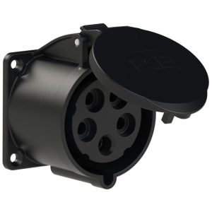 32A CEE Form Flanged Socket 5P IP44/54 Midnight Black