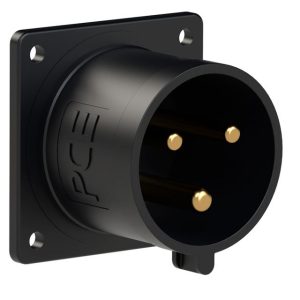 32A CEE Form Flanged Plug 3P IP44/54 Midnight Black