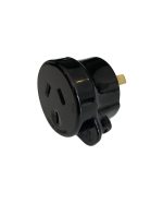 PDL - Tapon - PDL940 Side Entry 3-Pin Rewirable Heavy Duty Tapon Plug; 10A, Black