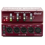 Radial CHERRY PICKER - Passive 1x4 selector, use to compare 4 preamps in the studio, XLR i/o