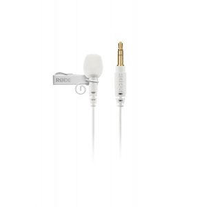 RODE Lavalier Go? White Omnidirectional Lavalier/Lapel Microphone 3.5Mm Trs Jack Pop Shield Mount Clip Pouch For Wigo