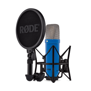 RODE Nt1 Signature - Cobalt - Large Diaphragm Cardioid Studio Condenser Microphone W Shock Mount Pop Filter & Xlr Cable
