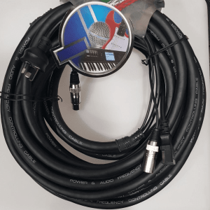 10m Combo Cable Signal / Main Power cable with XLR 3-pole to IEC Power