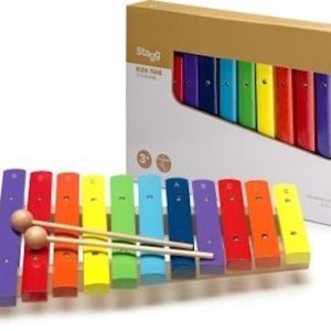 Stagg 12 Key Wooden Xylophone w/Mallets rainbow colour